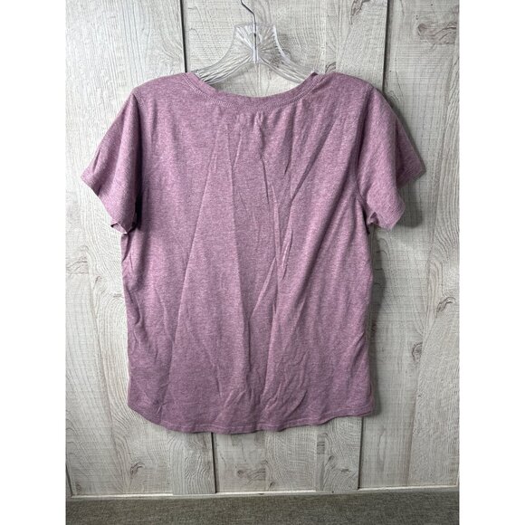 Maurices Womens Graphic Shirt L Coffee First Things Later Heathered Purple - Picture 2 of 7